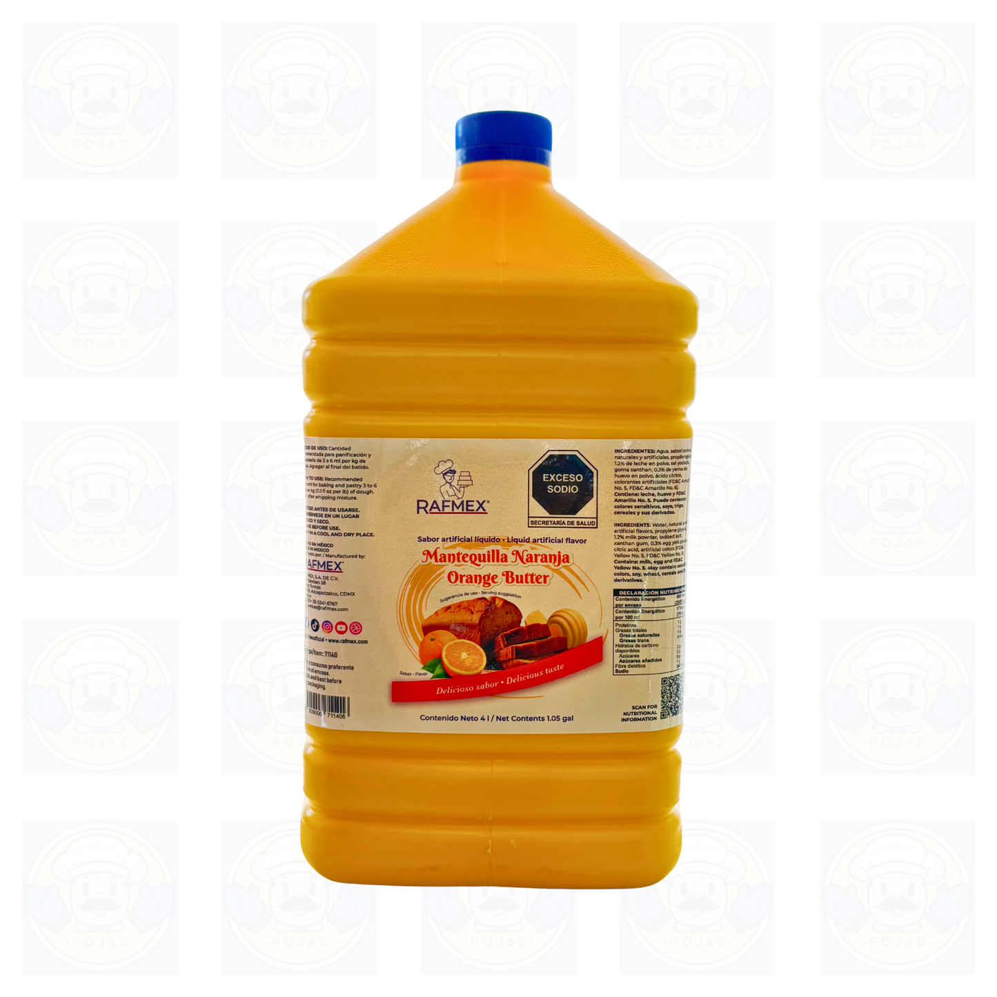 Sabor Artificial Liquido Mantequilla Naranja Rafmex 4 L